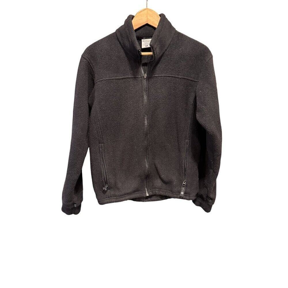 Columbia Womens Black Fleece Jacket Size M 100% Polyester